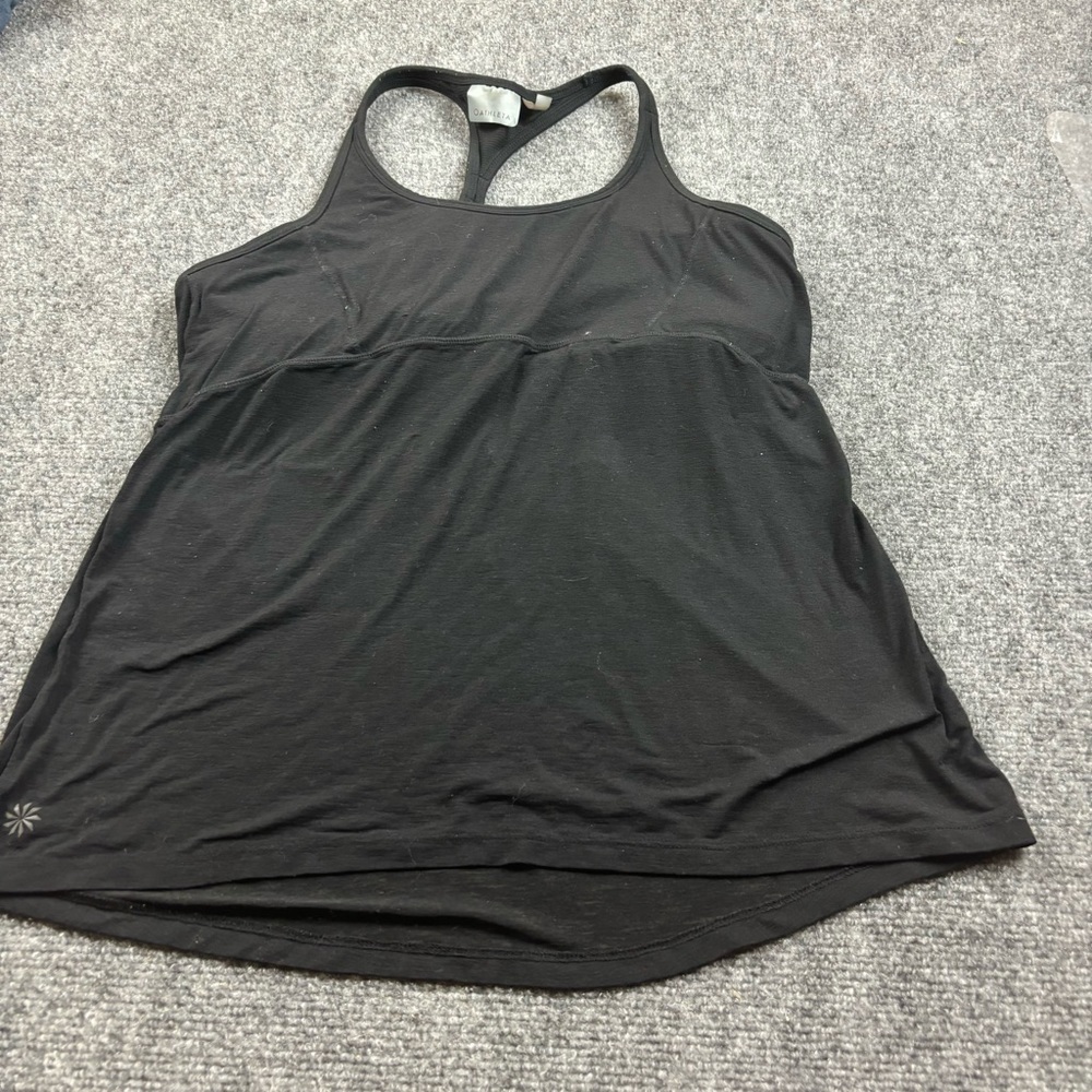 ATHLETA Women’s Black Built-In Bra Athletic Workout Tank Top size: Medium